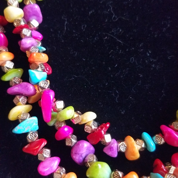 Handmade triple layer necklace - Picture 2 of 2